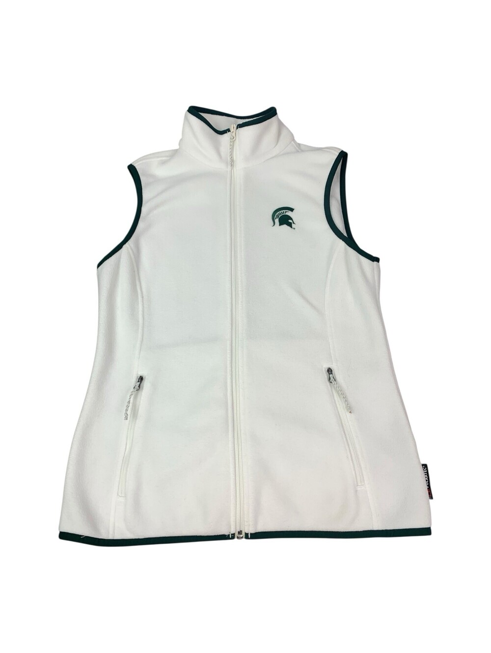 Columbia Michigan State Spartans Full Zip Vest, White, Women’s Size Small